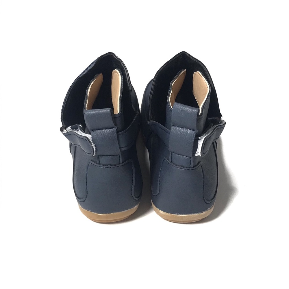 New Navy Blue Velcro Ankle Booties 36/6 - Picture 3 of 8